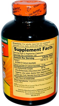 الفيتامينات، فيتامين ج، استر بيوفلافونويدس ج American Health, Ester-C with Citrus Bioflavonoids, 500 mg, 240 Veggie Caps