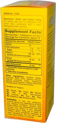 الفيتامينات، فيتامين ج، استر السائل السائل American Health, Ester-C Liquid, with Citrus Bioflavonoids, Berry Flavor, 8 fl oz (237 ml)