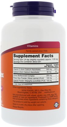 الفيتامينات، فيتامين ج، الوركين الوردية Now Foods, Buffered C-Complex Powder, 8 oz (227 g)