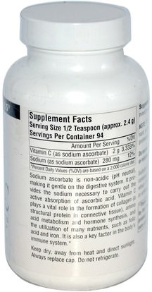 الفيتامينات، فيتامين ج Source Naturals, Vitamin C, 8 oz (226.8 g)