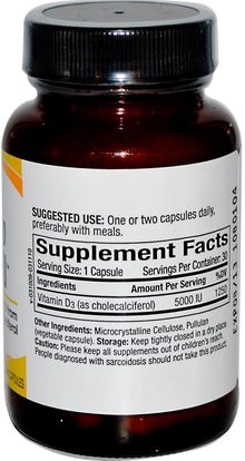 الفيتامينات، فيتامين d3 Pure Essence, Vitamin-D, 5000 IU, 30 Veggie Caps