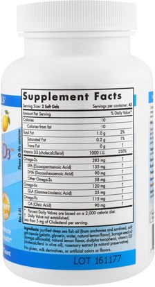 الفيتامينات، فيتامين d3، ملاحق الأطفال Nordic Naturals, Complete Omega-D3 Junior, Lemon, 500 mg, 90 Soft Gels
