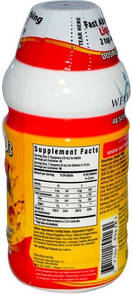 الفيتامينات، فيتامين d3، فيتامين d3 السائل Wellesse Premium Liquid Supplements, Vitamin D3, Natural Berry Flavor, 1000 IU, 16 fl oz (480 ml)