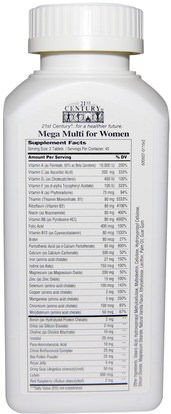 الفيتامينات، النساء الفيتامينات المتعددة، الضخمة متعددة 21st Century, Mega Multi, For Women, Multivitamin & Multimineral, 90 Tablets