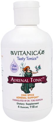 Vitanica, Adrenal Tonic, Chai Spice, 4 oz (118 ml) ,المكملات الغذائية، دعم الكظرية