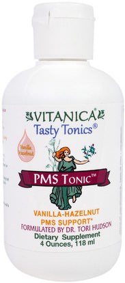 Vitanica, PMS Tonic, Vanilla Hazelnut, 4 oz (118 ml) ,الصحة، متلازمة ما قبل الحيض، بريمنستروال