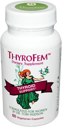 Vitanica, ThyroFem, Thyroid Support, 60 Veggie Caps ,الصحة، الغدة الدرقية