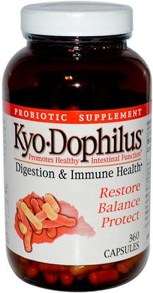 Wakunaga - Kyolic, Kyo-Dophilus, Digestion & Immune Health, 360 Capsules ,المكملات الغذائية، البروبيوتيك، استقرت البروبيوتيك