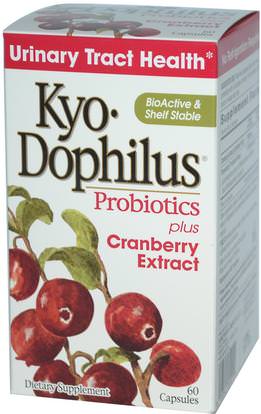 Wakunaga - Kyolic, Kyo-Dophilus, Probiotics, Plus Cranberry Extract, 60 Capsules ,الأعشاب، عصير التوت البري استخراج