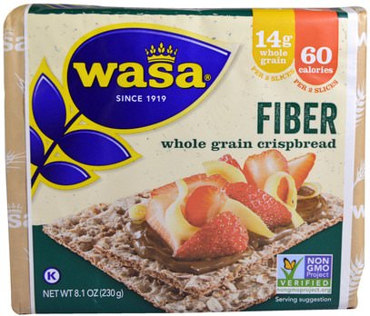 Wasa Flatbread, Whole Grain Crispbread, Fiber, 8.1 oz (230 g) ,الطعام، المفرقعات، أيضا، بريادستيكس