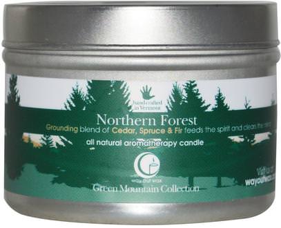 Way Out Wax, All Natural Aromatherapy Candle, Northern Forest, 3 oz (85 g) ,حمام، الجمال، الشمعات