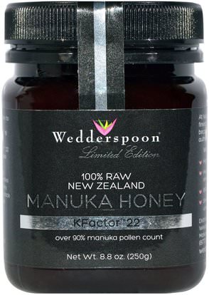 Wedderspoon, 100% Raw Manuka Honey, KFactor 22, 8.8 oz (250 g) ,الطعام، العسل، مانوكا العسل