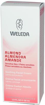 Weleda, Soothing Facial Cream, Almond, 1.0 fl oz (30 ml) ,الجمال، العناية بالوجه، الكريمات المستحضرات، الأمصال، الصحة، الجلد، الكريمات الليلية