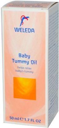 Weleda, Baby Tummy Oil, 1.7 fl oz (50 ml) ,الصحة، الجلد، زيت التدليك، صحة الأطفال، حفاضات، زيوت مسحوق الطفل