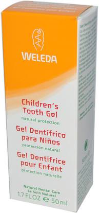 Weleda, Childrens Tooth Gel, 1.7 fl oz (50 ml) ,حمام، الجمال، معجون أسنان، الطفل عن طريق الفم، كير