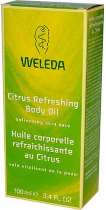 Weleda, Refreshing Body Oil, Citrus, 3.4 fl oz (100 ml) ,والصحة، والجلد، وزيت التدليك، وزيوت العناية بالجسم