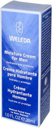 Weleda, Moisture Cream for Men, 1.0 fl oz (30 ml) ,الجمال، العناية بالوجه، الكريمات المستحضرات، الأمصال، حمام، الحلاقة، بعد الحلاقة