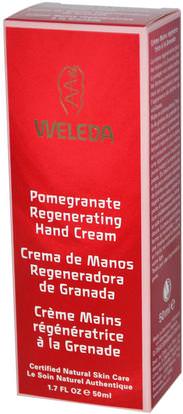 Weleda, Regenerating Hand Cream, Pomegranate, 1.7 fl oz (50 ml) ,حمام، الجمال، كريمات اليد