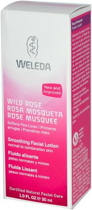 Weleda, Smoothing Facial Lotion, Wild Rose, 1.0 fl oz (30 ml) ,الجمال، العناية بالوجه، الكريمات المستحضرات، الأمصال، الصحة، الجلد، الكريمات الليلية