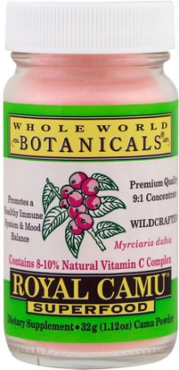 Whole World Botanicals, Royal Camu Superfood, 1.12 oz (32 g) ,المكملات الغذائية، مضادات الأكسدة، كامو كامو - فيتامين ج الطبيعي
