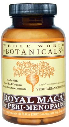 Whole World Botanicals, Royal Maca for Peri-Menopause, 120 Vegetarian Capsules ,المكملات الغذائية، أدابتوغين، الرجال، ماكا