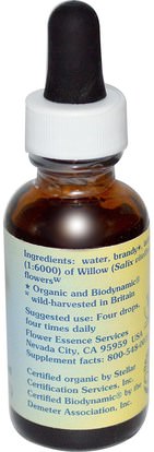 Herb-sa Flower Essence Services, Willow, Flower Essence, 1 fl oz (30 ml)