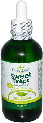 Wisdom Natural, SweetLeaf, Liquid Stevia, Sweet Drops Sweetener, 4 fl oz (120 ml) ,الطعام، المحليات، ستيفيا