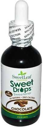 Wisdom Natural, SweetLeaf Liquid Stevia, Sweet Drops Sweetener, Chocolate, 2 fl oz (60 ml) ,الطعام، المحليات، ستيفيا