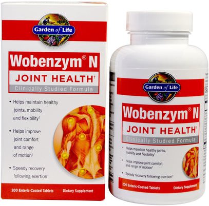 Wobenzym, Wobenzym N, Joint Health, 200 Enteric-Coated Tablets ,والصحة، والعظم، وهشاشة العظام، والصحة المشتركة، والتهاب