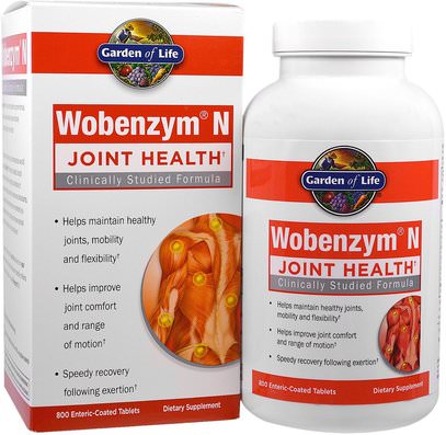 Wobenzym, Wobenzym N, Joint Health, 800 Enteric-Coated Tablets ,والصحة، والعظم، وهشاشة العظام، والصحة المشتركة، والتهاب