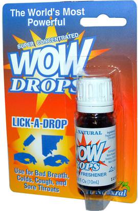 Wow, Wow Drops, 0.338 fl oz (10 ml) ,والصحة، والانفلونزا الباردة والفيروسية، ورذاذ الرعاية الحلق، قطرات السعال