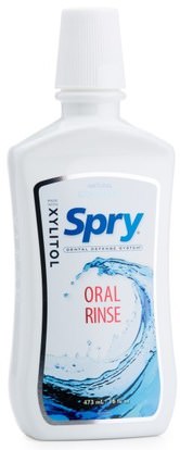Xlear, Spry, Oral Rinse, Cool Mint, 16 fl oz (473 ml) ,حمام، الجمال، العناية بالأسنان عن طريق الفم، إكسيليتول عن طريق الفم الرعاية، غسول الفم