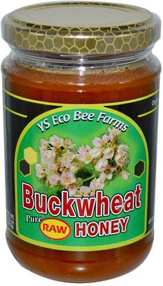 Y.S. Eco Bee Farms, Buckwheat Pure Raw Honey, 13.5 oz (383 g) ,الغذاء، المحليات، العسل