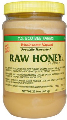 Y.S. Eco Bee Farms, Raw Honey, U.S. Grade A, 22.0 oz (623 g) ,الغذاء، المحليات، العسل