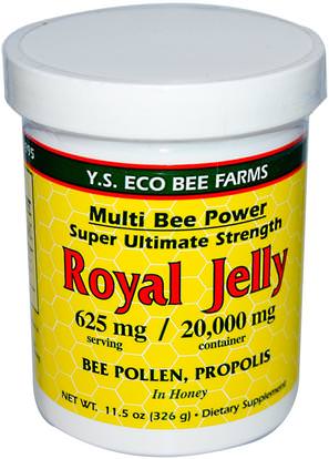 Y.S. Eco Bee Farms, Royal Jelly, 11.5 oz (326 g) ,المكملات الغذائية، منتجات النحل، هلام الملكي، الغذاء، المحليات