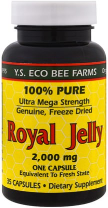 Y.S. Eco Bee Farms, Royal Jelly, 2,000 mg, 35 Capsules ,المكملات الغذائية، منتجات النحل، هلام الملكي