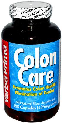 Yerba Prima, Colon Care, 625 mg, 180 Capsules ,الصحة، السموم، تطهير القولون