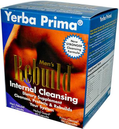 Yerba Prima, Mens Rebuild Internal Cleansing, 3 Part Program ,الصحة، الرجال، التخلص من السموم