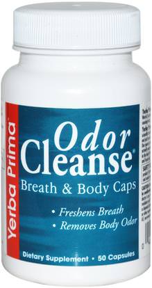Yerba Prima, Odor Cleanse Breath & Body Caps, 50 Capsules ,الصحة، السموم