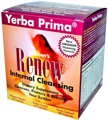 Yerba Prima, Womens Renew Internal Cleansing, 3 Part Program ,والصحة، والنساء، والتخلص من السموم