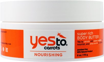 Yes to, Nourishing, Super Rich Body Butter, Carrots, 6 oz (170 g) ,والصحة، والجلد، والزبدة الجسم