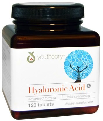 Youtheory, Hyaluronic Acid Advanced Formula, 120 Tablets ,الصحة، المرأة، مكافحة الشيخوخة، هيالورونيك