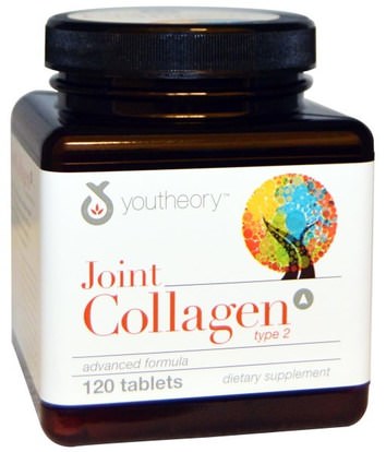 Youtheory, Joint Collagen, Type 2, 120 Tablets ,والصحة، والعظم، وهشاشة العظام، والصحة المشتركة، نوع الكولاجين إي