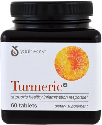 Youtheory, Turmeric, 60 Tablets ,والمكملات الغذائية، ومضادات الأكسدة، الكركمين C3 معقدة