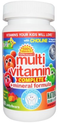 Yum-Vs, Multivitamin Complete + Mineral Formula, Fruit Flavors, 60 Jelly Bears ,الفيتامينات، الفيتامينات المتعددة، غوميس الفيتامينات، صحة الأطفال، أطفال غوميز