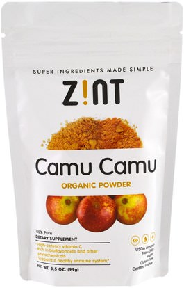 Z!NT, Camu Camu Organic Powder, 3.5 oz (99 g) ,المكملات الغذائية، سوبرفوودس، مضادات الأكسدة