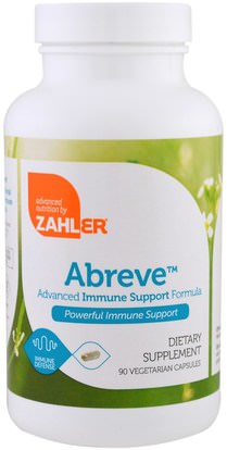 Zahler, Abreve, Immune Support, 90 Vegetarian Capsules ,والصحة، والانفلونزا الباردة والفيروسية، ونظام المناعة