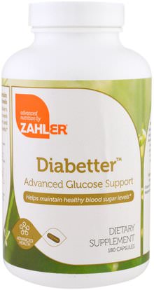 Zahler, Diabetter, Advanced Glucose Support, 180 Capsules ,الصحة، نسبة السكر في الدم