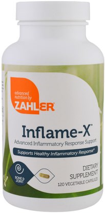 Zahler, Inflame-X, Advanced Inflammatory Response Support, 120 Vegetable Capsules ,المكملات الغذائية، والإنزيمات