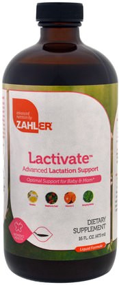 Zahler, Lactivate, Advanced Lactation Support, 16 fl oz (473 ml) ,صحة الطفل، تغذية الطفل